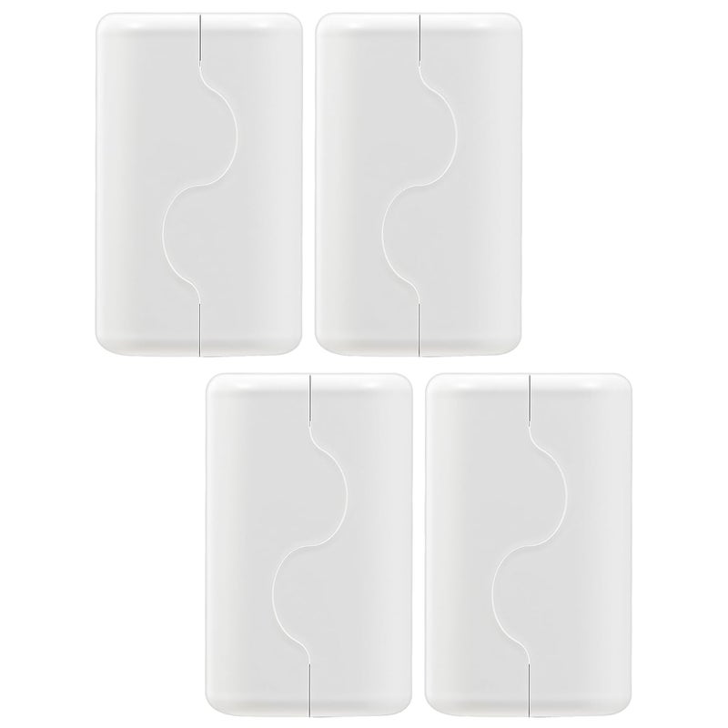 Havenso Child Proof Outlet Box Cover, Double Lock System, White, Large Interior Space 4 Pack - Image 1